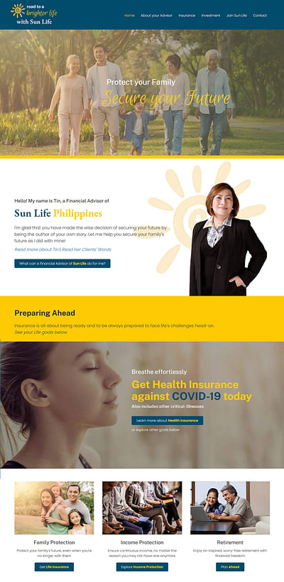 Sun Life – Agent Website - Graphic Design