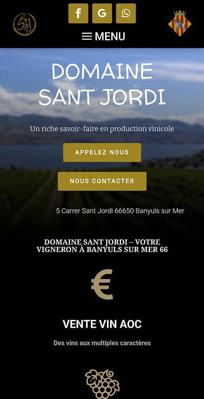 Création du site internet d'un domaine viticole - SEO