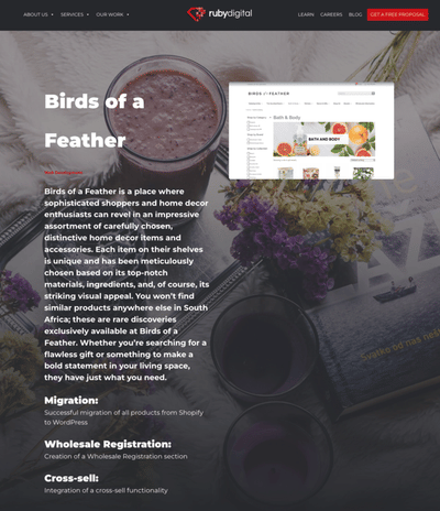 Birds of a Feather (Web Development) - Webseitengestaltung
