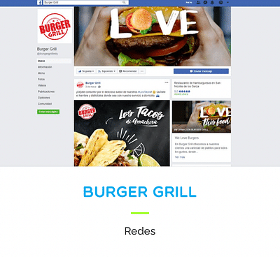 Social Media and Marketing Burger Grill - Social Media
