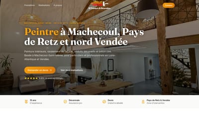 Site et référencement, peintre décorateur - Création de site internet