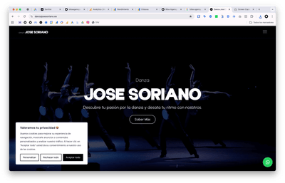 Diseño Web - Danza José Soriano - Creación de Sitios Web