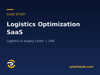 Logistics Optimization SaaS - Web Application