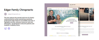 Edgar Family Chiropractic Website - Webseitengestaltung