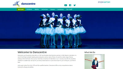 Danscentre Website with Booking Engine & eCommerce - Creazione di siti web