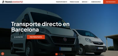 Restyling Transvanrapid Transportes - Creación de Sitios Web