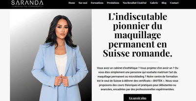 Website Rebuild & Digital Authority — Saranda Beauty House Academy - Stratégie digitale