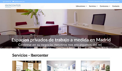 Página Web + SEO/ Ibercenter - Création de site internet