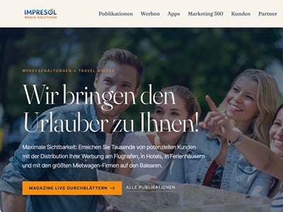 Impresol: Dreisprachige Medien-Website mit Magazinen und KI-Chat - Website Creation