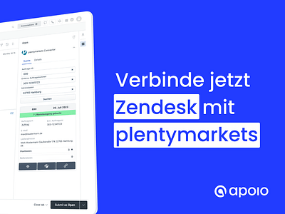 Zendesk App - plentymarkets Integration - Webanwendung