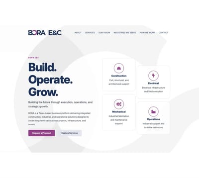 BORA E&C - Website Creation