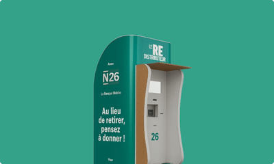 #LeReDistributeur, Transformer un passage urbain en acte de générosité - Packaging