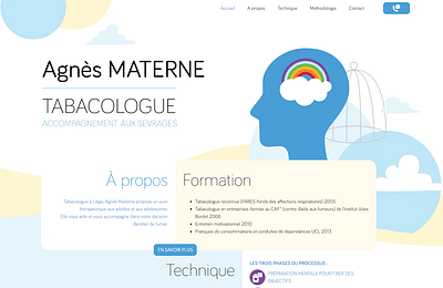 Site d'Agnès Materne - Tabacologue - Web Applicatie