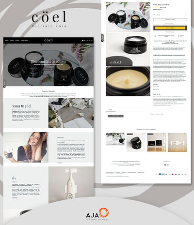 Web corporativa & ecommerce para Cöel Cosmetics - Creación de Sitios Web