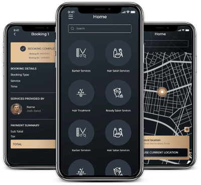 Saloon App (On-Demand Barber Services) - Mobile App