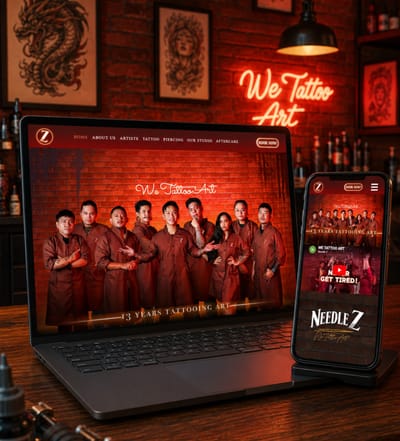 Needle Z Tattoo & Piercing Studio - Création de site internet