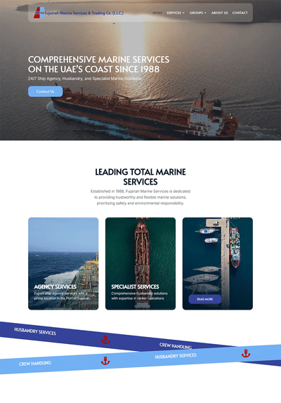 Website Design & SEO for Marine Services Company - Webseitengestaltung