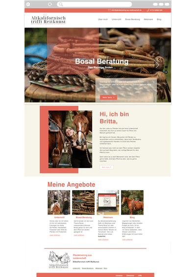 Training & Coaching - Wix B2C Webseite - E-commerce