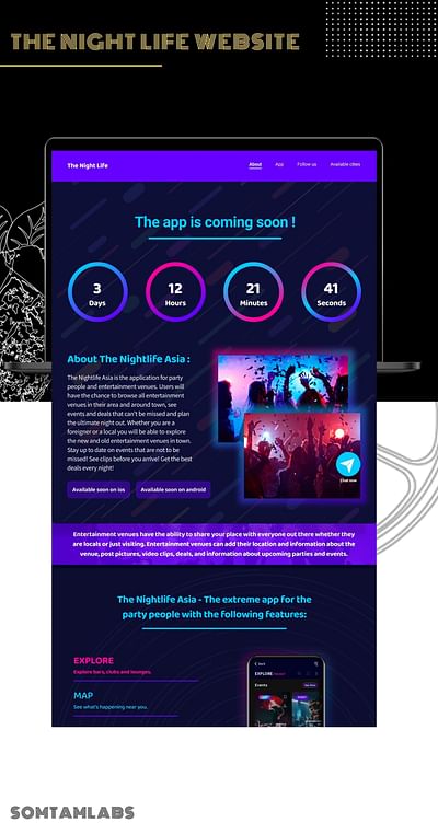 The night life Asia - Website - Graphic Design