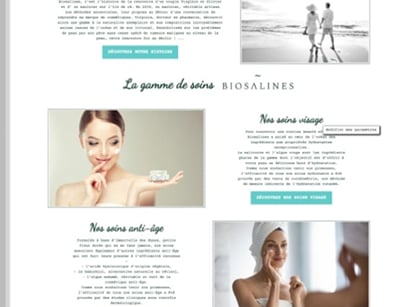 Boutique WooCommerce du Laboratoire Biosalines, île de Ré - E-commerce