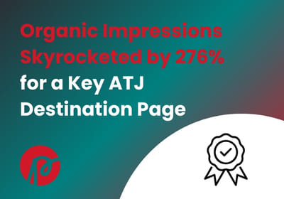 Organic Impressions Skyrocketed by 276% for a Key Destination Page - Content Strategy
