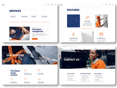 Construction Company Website Design & UI Development - Ontwerp