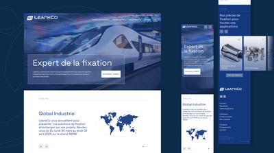Création du site LeankCo - groupe industriel international - Digital Strategy