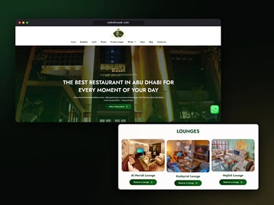 Café di Rosati: website for an Abu Dhabi restaurant and lounge - Website Creation