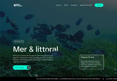 Refonte site web pour le média mer & littoral - Webseitengestaltung
