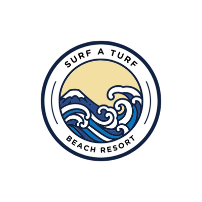 Surf A Turf Logo Design - Graphic Design
