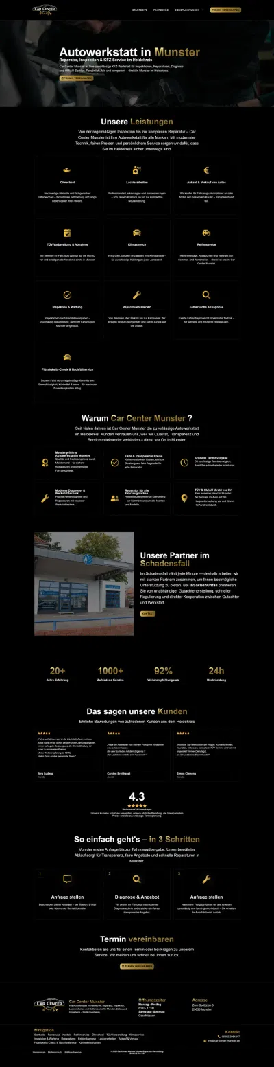 Car Center Munster - Wordpress Website - Webseitengestaltung