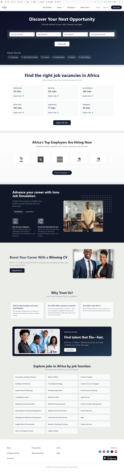 Inno Job Simulation Platform - Web Application