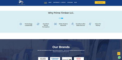 Prime Timber UAE – Industrial B2B Supplier Website - Website Creation