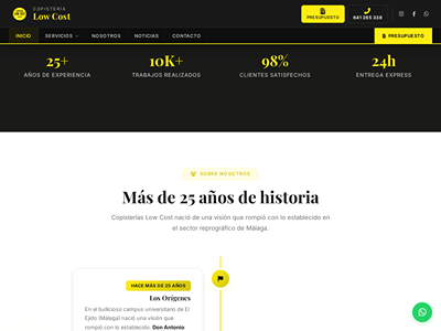 Web corporativa para Copistería Low Cost (Málaga) - Website Creation