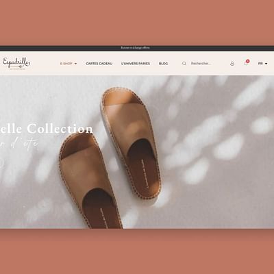 Refonte du site e-commerce Espadrilles Pariès - E-Commerce