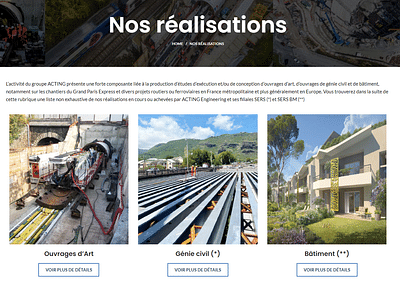 ACTING For Engineering : Création Site E-Catalogue - Production Vidéo