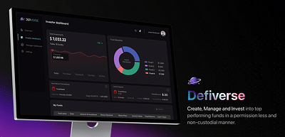 Defiverse - Blockchain based fund management - Ergonomy (UX/UI)