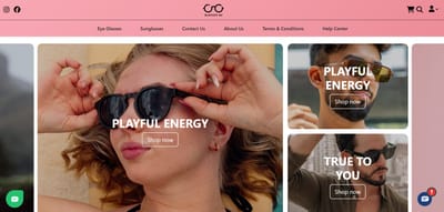 Optometry Ecommerce Store with Custom Prescription Selections - Creación de Sitios Web
