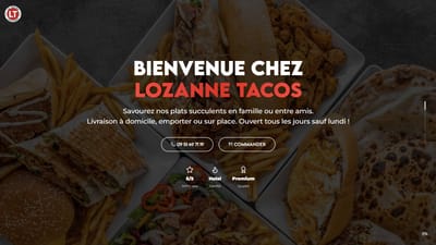 Le Tacos de Lozanne - Création de site internet