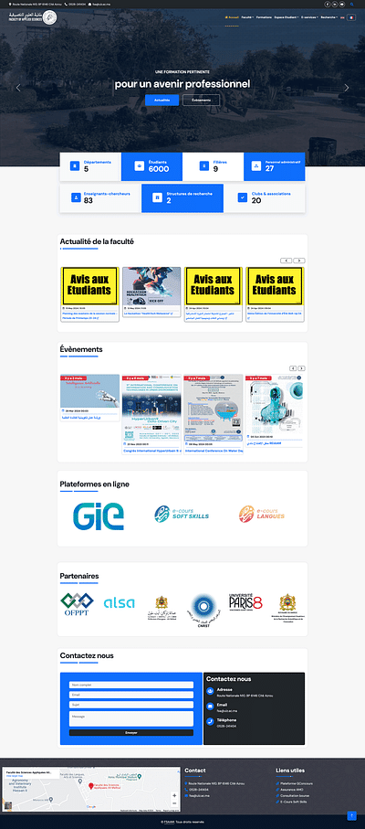 Site web pour la Faculté des Sciences Appliquées - Grafikdesign