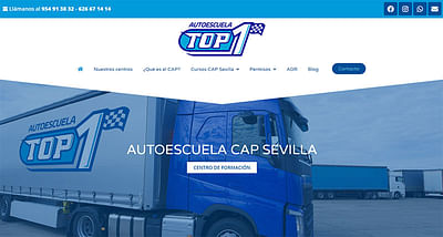 Diseño web para Autoescuela TOP1