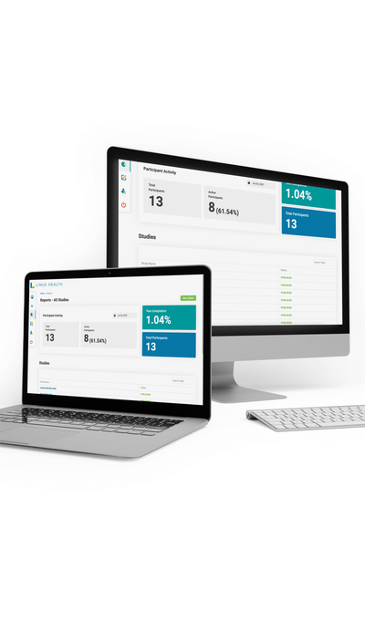 Web admin portal by Linus Health - Webanwendung
