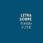 Letra sobre fondo azul